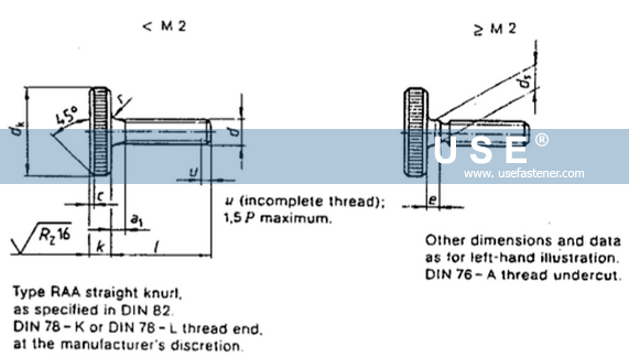 DIN 653 - Knurled Thin Thumb Screws